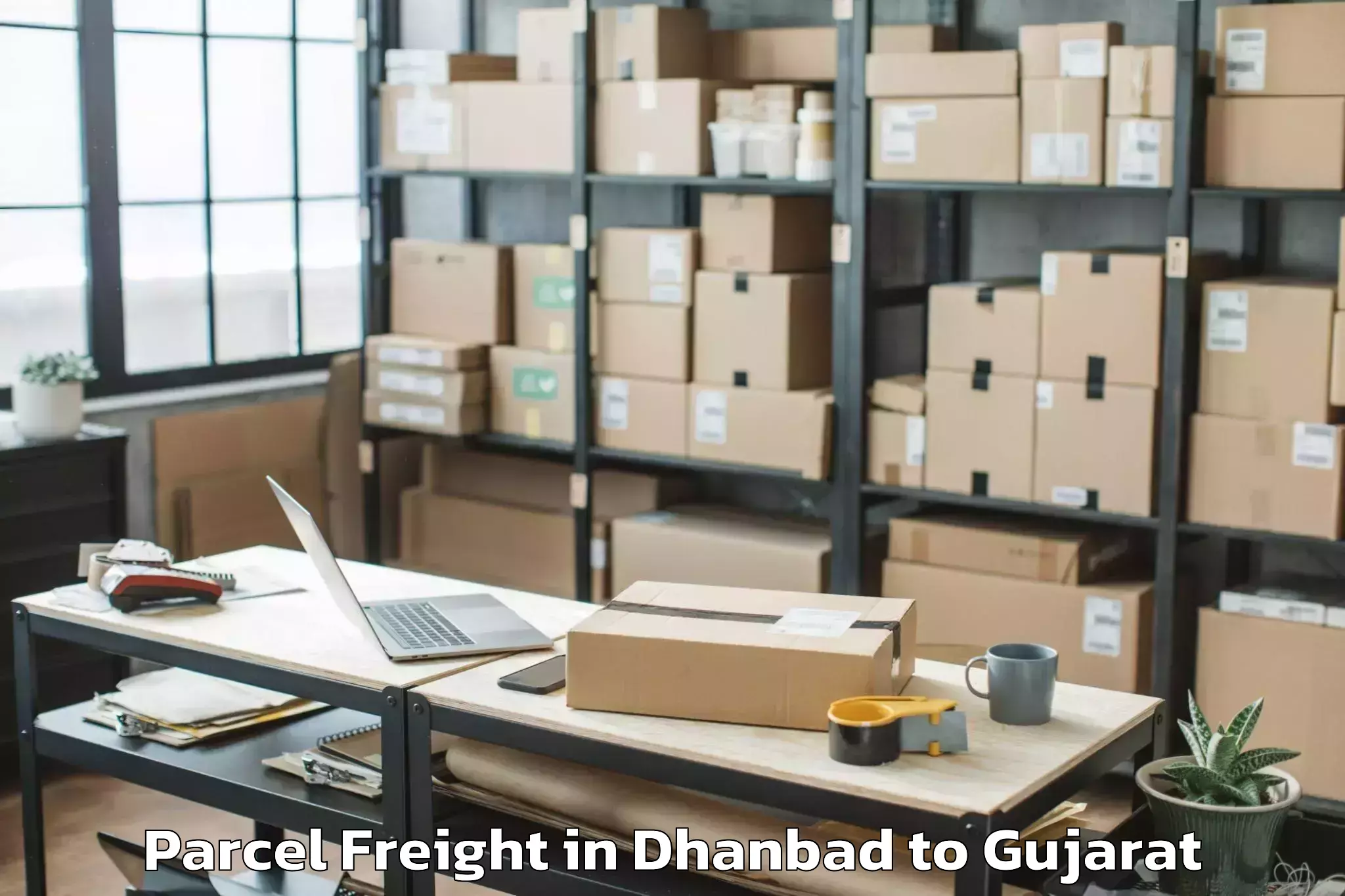 Hassle-Free Dhanbad to Madhav Kampo Parcel Freight